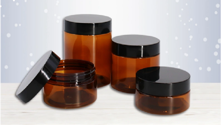 amber PET cosmetic cream jar