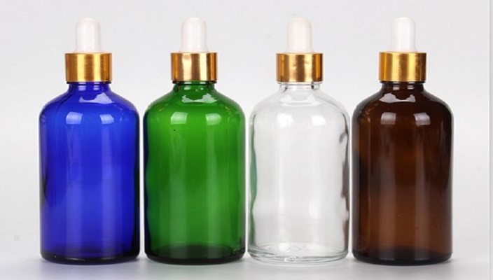 glass essential oil bottle